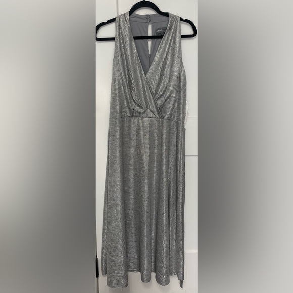 Donna Ricco Silver Party Dress size 14 - Picture 2 of 4